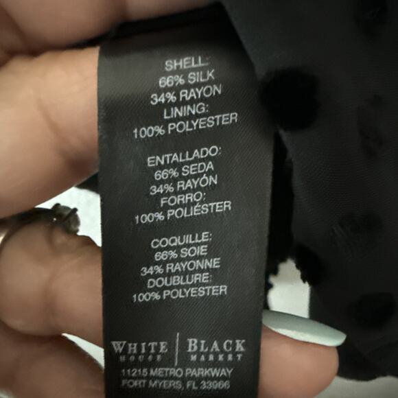 White House Black Market Womens Gothic Fairycore Romantic Silk Blouse Size 10 - Picture 5 of 10